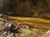 Vodopád s jazierkom pod skalou pri Litave